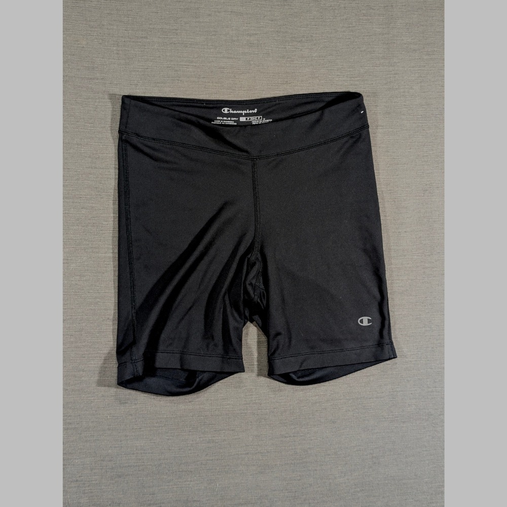 Champion Double Dry Women's Compression Running Biker Shorts Black Small